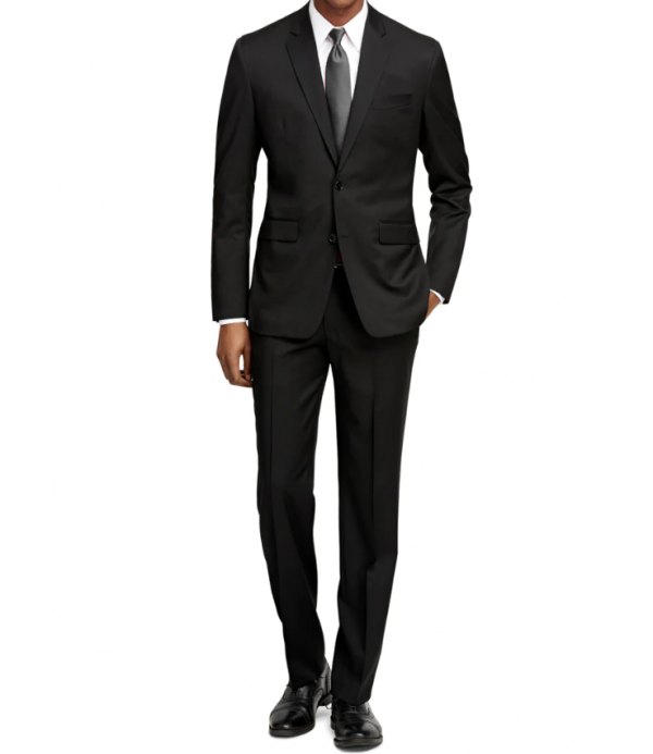 Jas Slim Fit Berwarna Monokrom